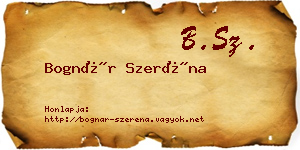 Bognár Szeréna névjegykártya