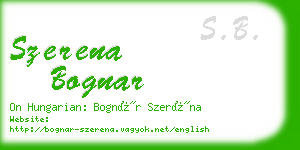 szerena bognar business card